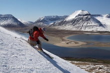 Telemark skiing ad